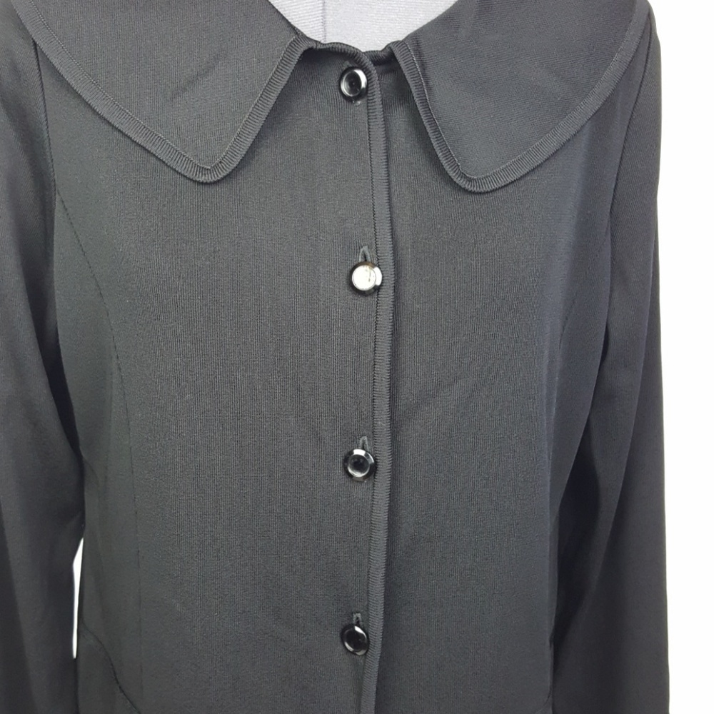 Exclusively Misook Black Button Up Blazer Cardigan - image 4